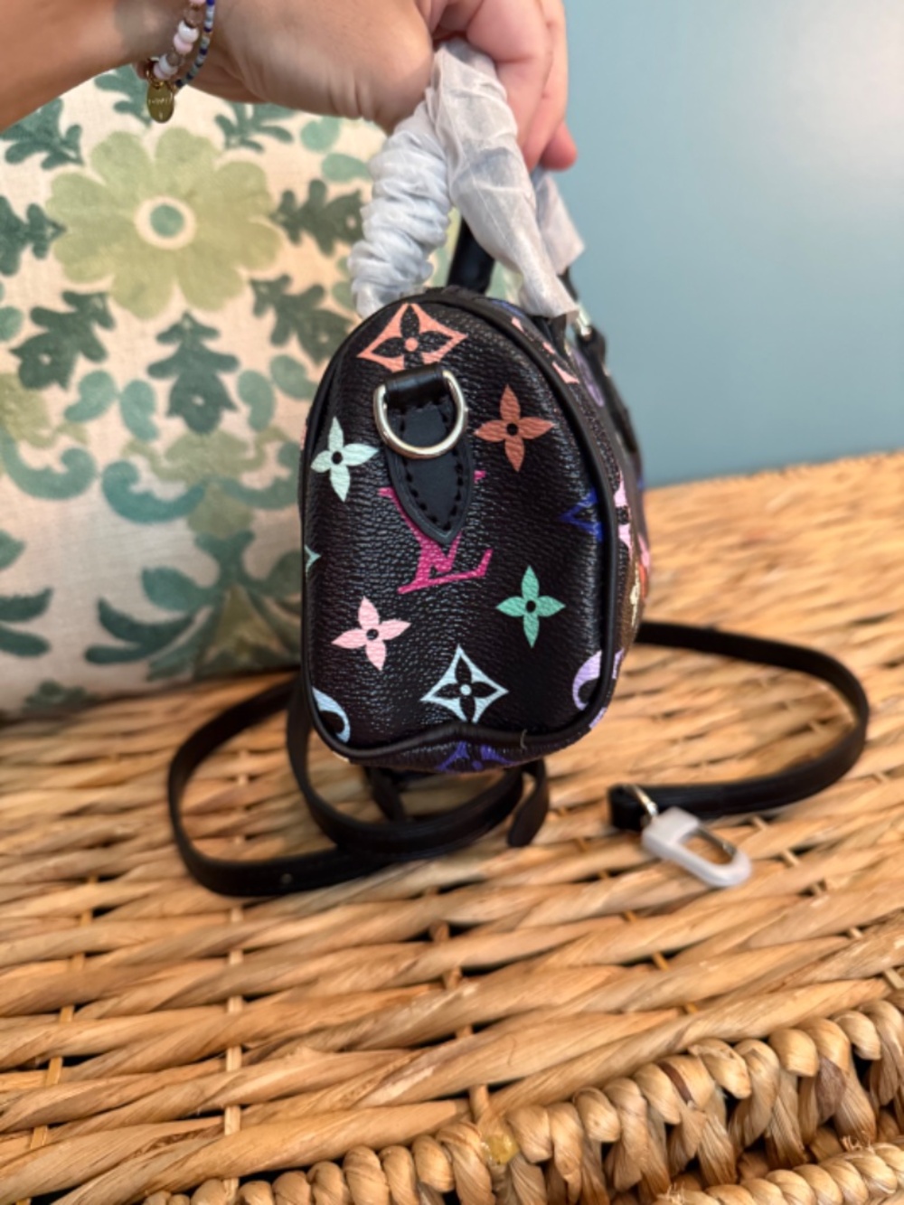 Black multicolor crossbody - Picture 4 of 8